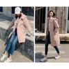 Women's Mid-Length Ultra-Thick Cotton Jacket Loose Fit Fashionable Korean Style Outerwear Winter Coat Collar Zipper