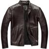 Chinese Size Casual Brown Genuine Leather Jacket Men Real Cow Skin Coat Spring Autumn Jaqueta Masculina Couro