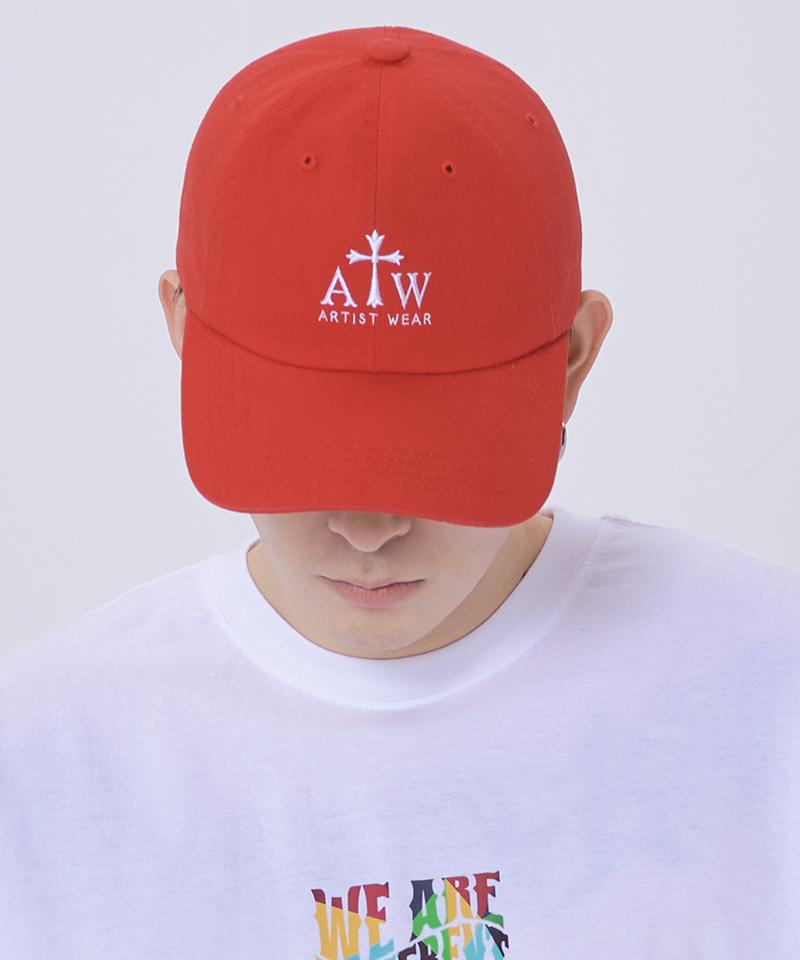 ARTISTWEAR [Atw] Signature Logo Embroidered Ball Cap_Rd