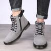 Fashion Trends Men Genuine Leather Boots Fashion Causal Boots Genuine Leather Shoes Comfy Durable Outdoor Warm Plush Cowboy Ankle Boots