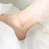 18K Gold-Plated Non-Fading Fashion Anklet for Women: Cool Style Light Luxury Summer Jewelry