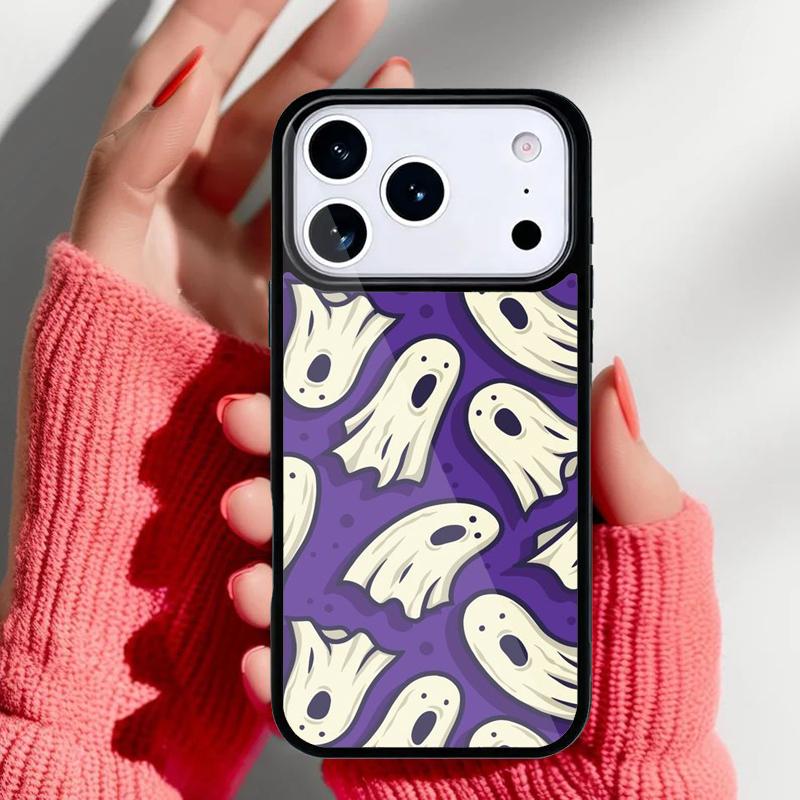Ghost Cute Horror Phone Case for iPhone 17 16 15 14 13 Pro Max Back Cover for 12 11 Pro Coque