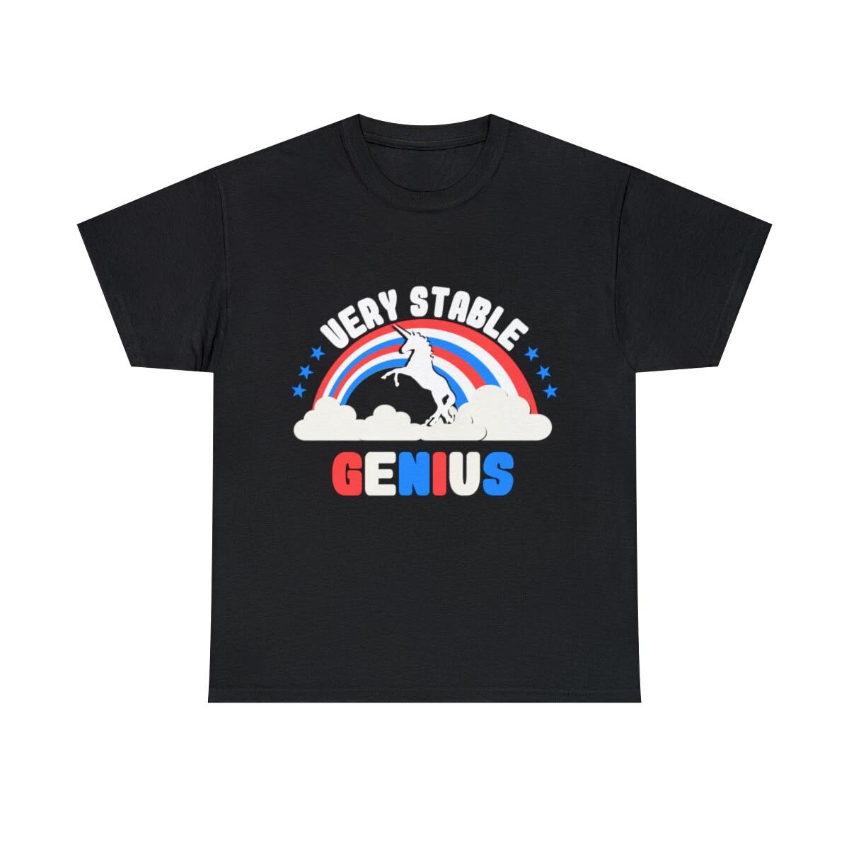 

Very Stable Genius Patriotic Graphic Tee Shirt, S-5XL 3XL
