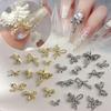10Pcs Alloy Bowknot Nails Art Charms Decorations 3D Luxury Bows Shaped Jewellery Diy Manicure Designs Supplies