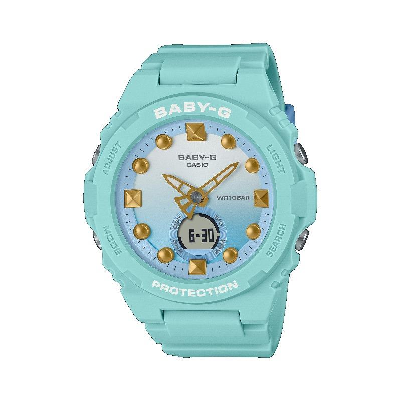 

Casio Baby-G Women s Resin 100M Water Resistant Analog Shock Resistant Quartz Watch BGA-320-3A зелёный