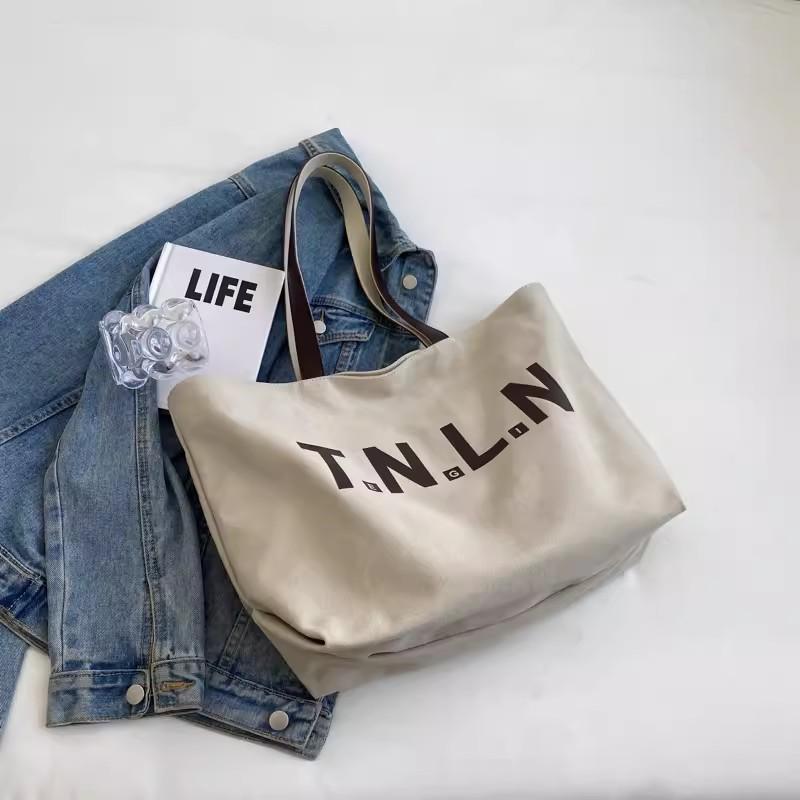 

Сумка через плечо женская большая вместительная холщовая сумка студенческая модная универсальная повседневная сумка для мамочек бежевый