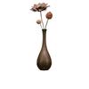 Vase Brass Material, Tabletop Ornament Simple and Modern New Chinese Style Suitable for Living Room Study Home Decoration Crafts
