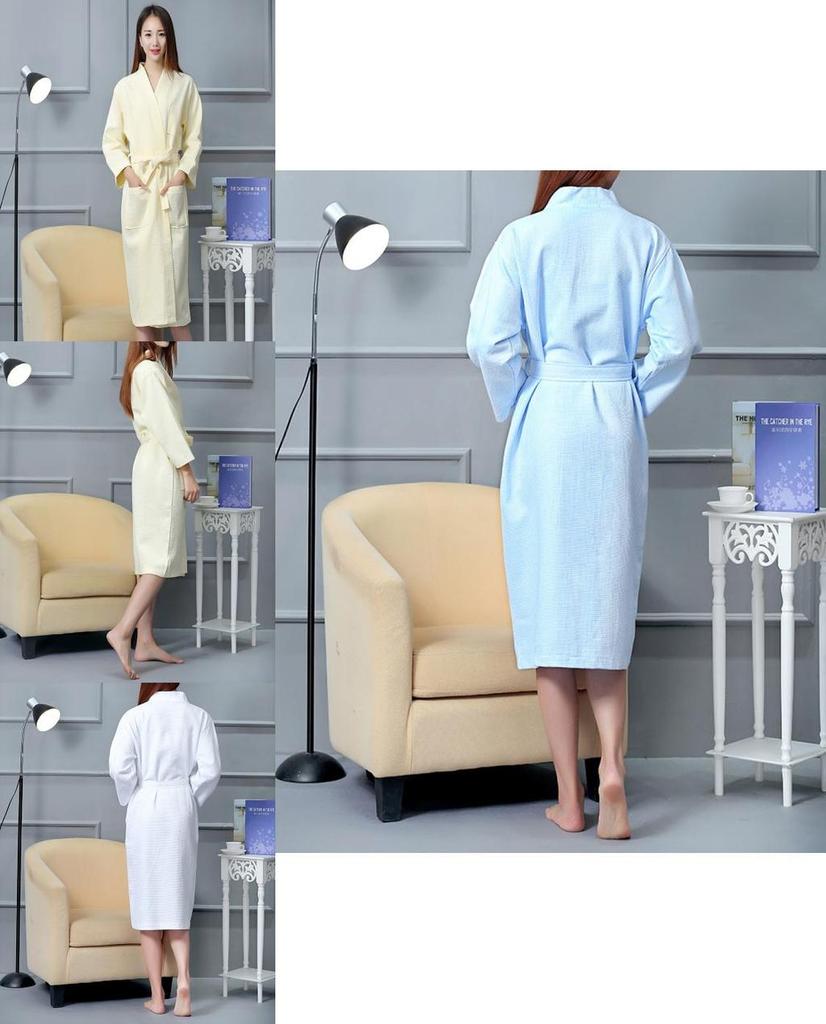 Premium Cotton Hotel Bathrobe With Thickening Toweling Material And Custom Logo For Guest Comfort