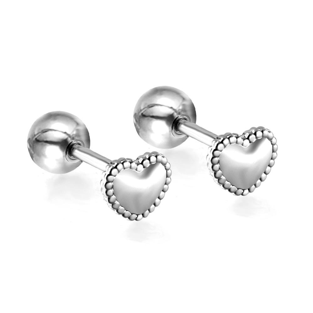 2026 European and American Love Stud Earrings, Fashionable Niche High-end Simple and Versatile Earrings