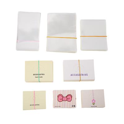 50Pcs Cute Hair Accessories Cardboard Display Card Labels Flat Mouth Card Bag