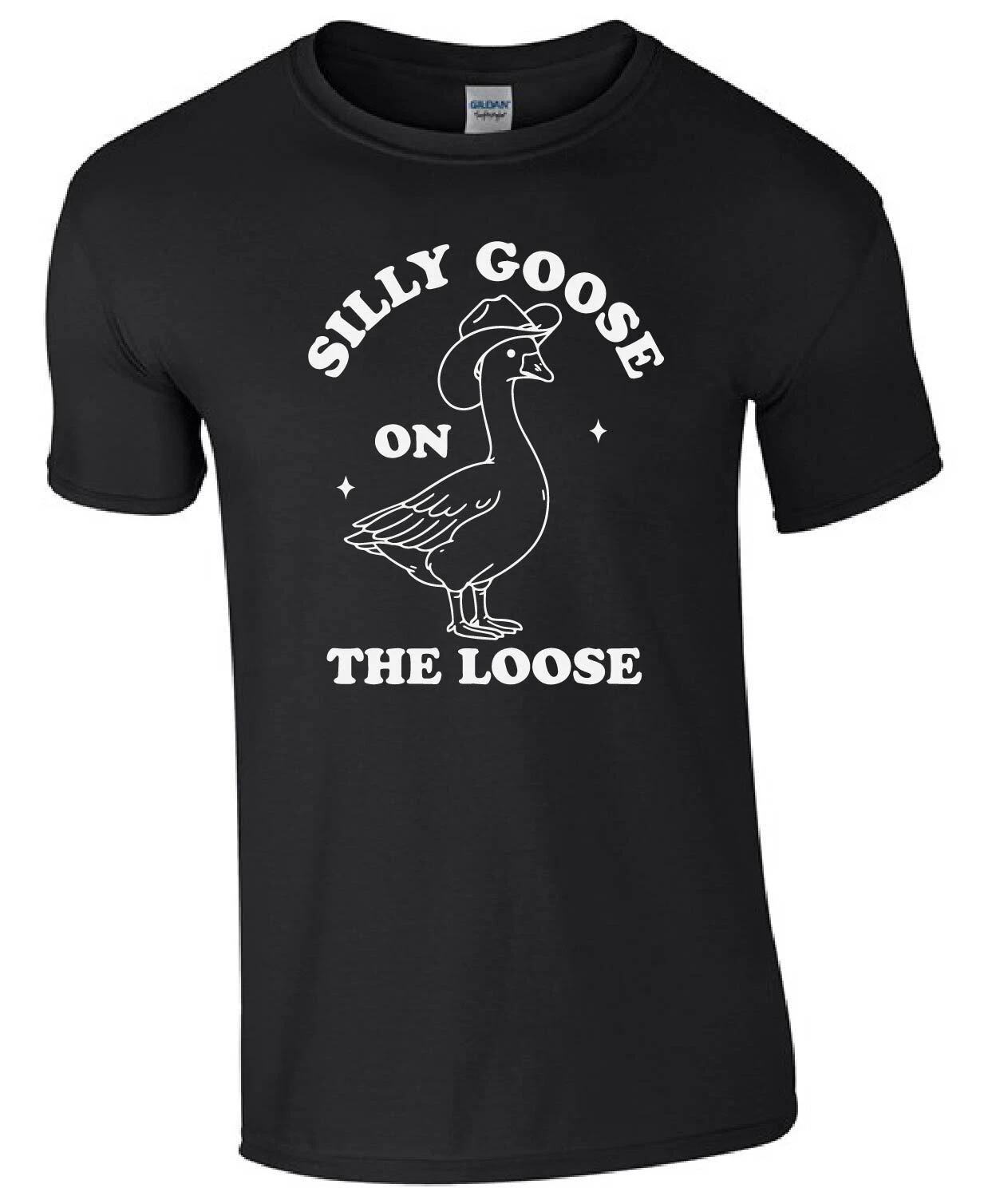 Silly Goose On The Loose Funny Gift Kids/Adults Top T-shirt L