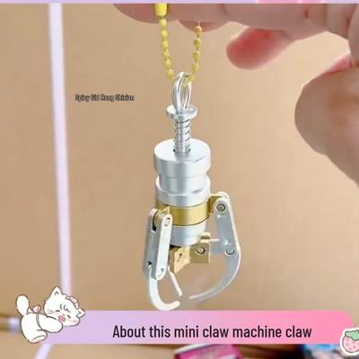 Mini Alloy Claw Machine Pendant Ornament: Creative Stress-Relief Keychain for Students' Backpacks