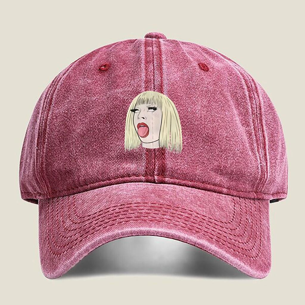 Cartoon Character Portrait Fashion Washed Baseball Cap Hat Outdoor Activities
