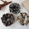 Retro Large Double Layer Plaid Lace Hair Scrunchies Brown Headbands Womens Elegant Hair Tie Girl Hair Rope Rubber Band Headdress