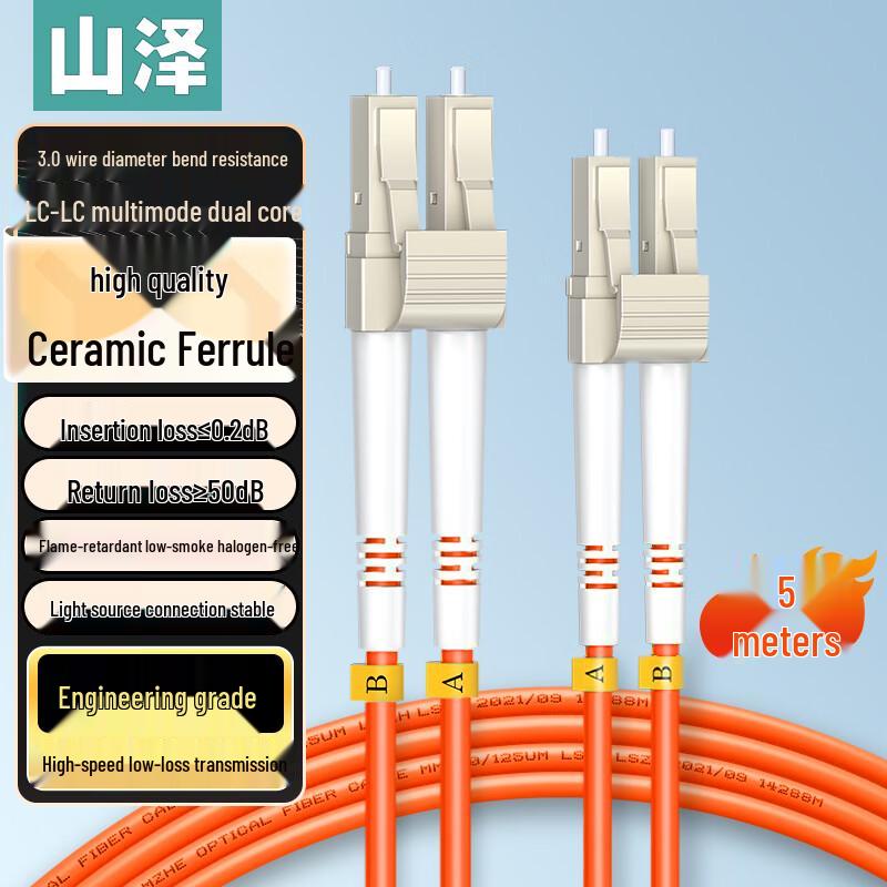 SAMZHE OM2 Multimode Duplex Fiber Optic Patch Cord