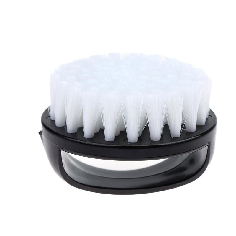 Nail Brush Nail Art Pedicure Soft Remove Dust Plastic Round Cleaning Scrubbing File Tools Black White Manicure Finger Care Salon