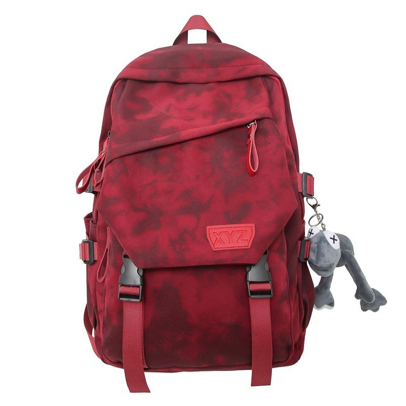 The new backpack is the same for men and women, casual texture backpack, large-capacity computer backpack for campus classes