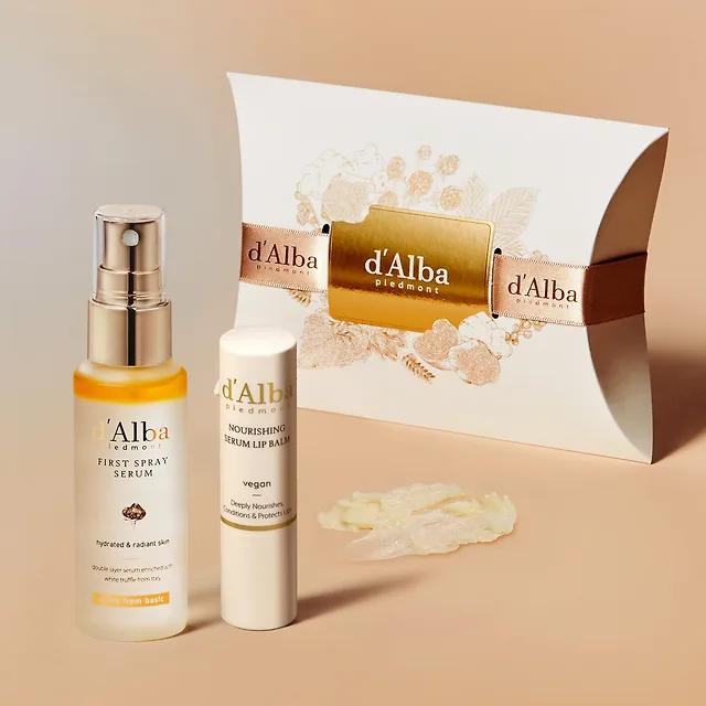 d'Alba (Set) Piedmont Italian White Truffle First Spray Serum 50ml + Lip Balm