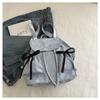 Fashion Cute Knot Women's Backpack Large Capacity Solid Color Travel Bag Drawstring Students Bookbag Travel