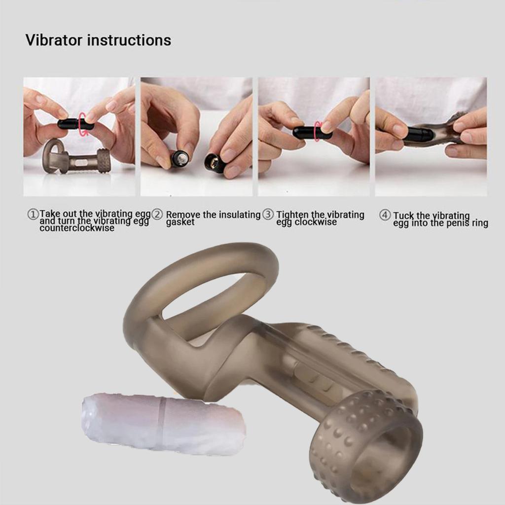 Penis Sleeve Vibrating Cock Ring for Men Adult Sex Toys Reusable Cock Sleeve Couple Vibrator Penis Enlargement Sleeves Men Toys