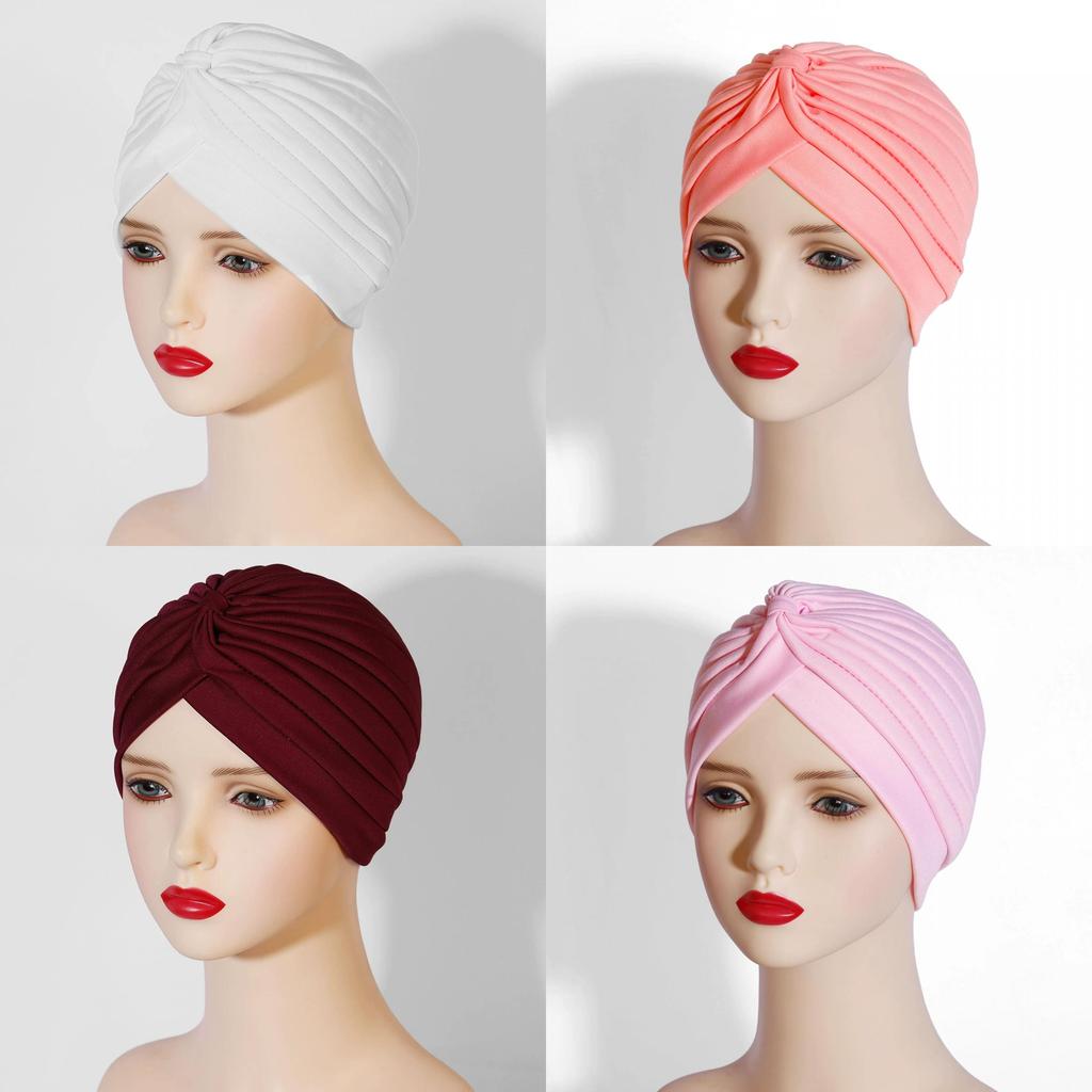 Indian Style Yoga Cap With No Brim Polyester Fabric Sunshade For Winter And Autumn