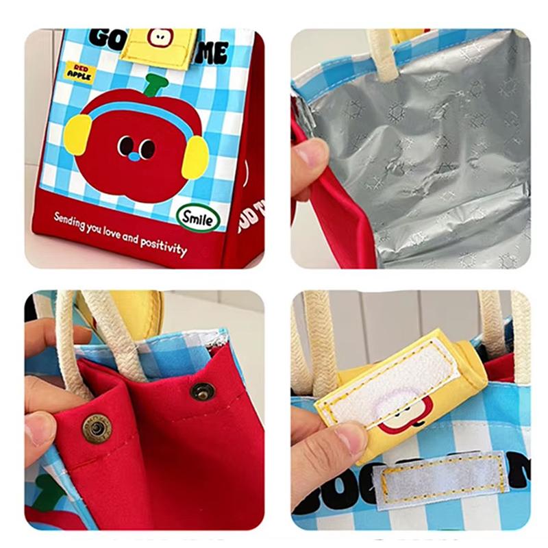 Cute Cartoon Lunch Bag For Picnic Travel Thermal Breakfast Organizer Insulated Waterproof Storage Bag Lunch Box Accessories