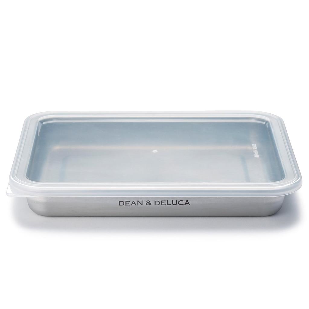 DEAN DELUCA Wide Stainless Steel Tray with Lid &