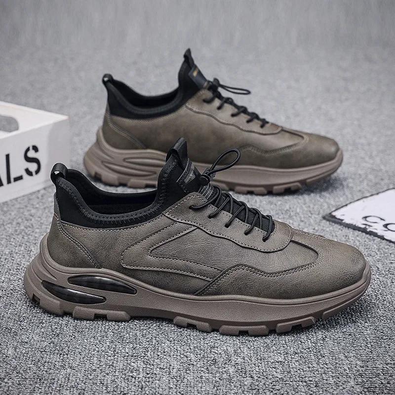 

Мужские кожаные туфли с ремешками, брендовая повседневная обувь, мужские кожаные туфли, мягкая плоская деловая обувь для мужчин, кроссовки с эластичным носком 39