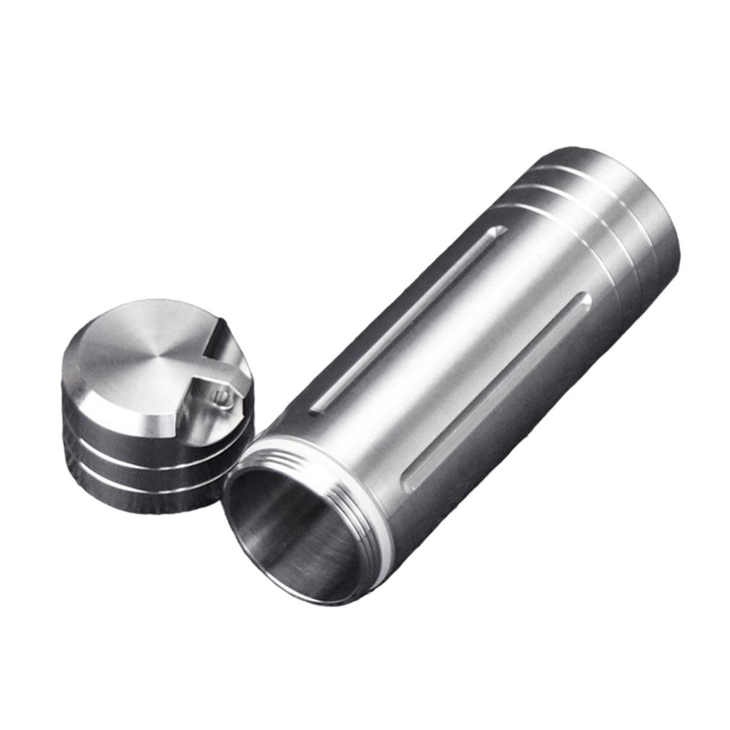 Watertight Pills Box, Mini Titanium Alloys Travel Medicine Storage Box, Scratch & Abrasion Resistance for Travel Outdoor