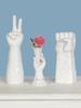 Creative Ceramics Vase White Abstract Character Hand Crafts Decoration Flower Arrangement Accessories Modern Home Decoration