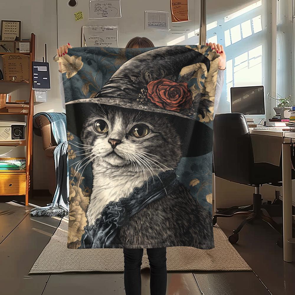 Cats and Leopards Print Flannel Blanket,High Quality Comfortable for All Seasons,Home Decor,Warmth and Comfort,Perfect for Christmas Gifts