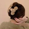 Fluffy Fake Fur Updo with Half-up Hair Clip