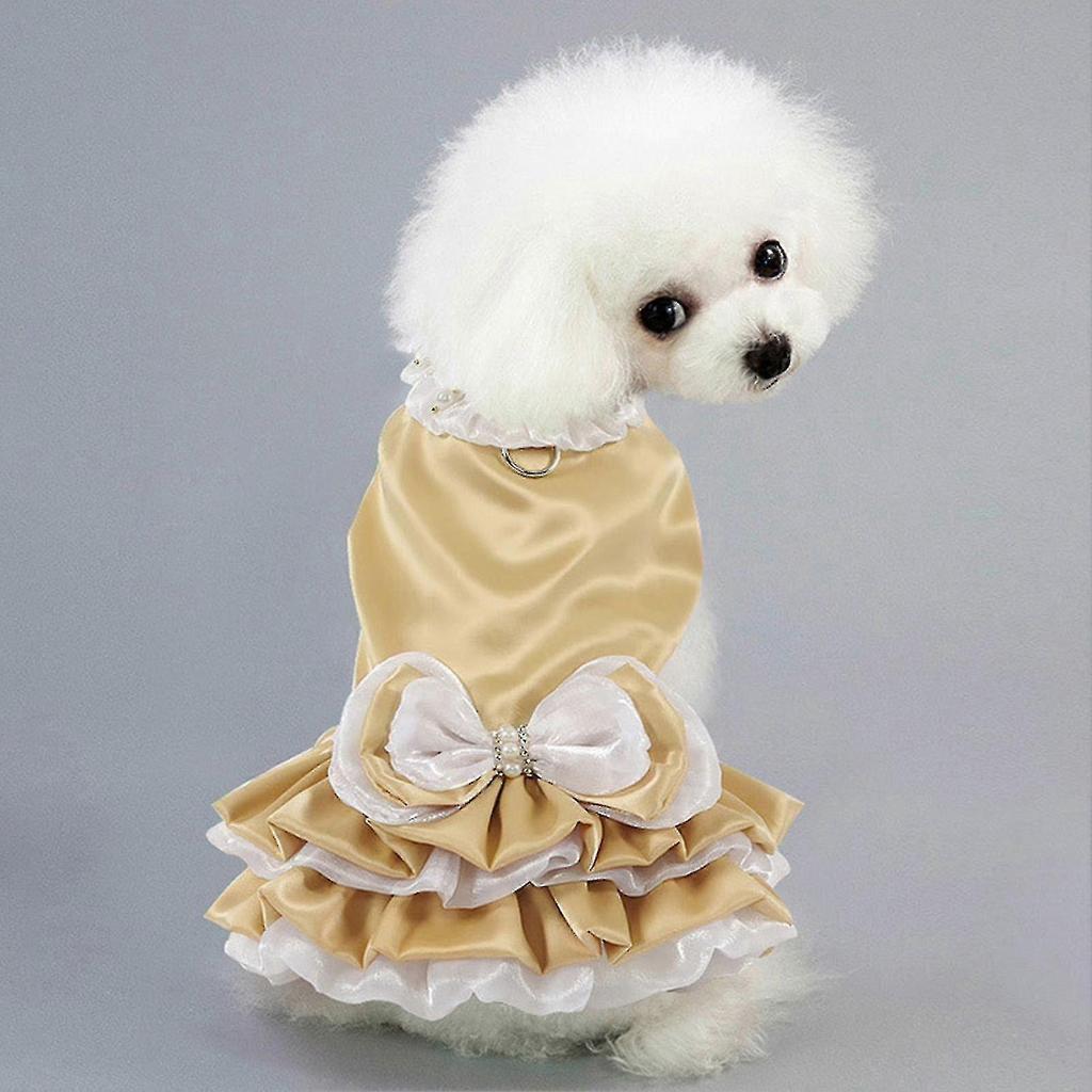 Dog Harness Combo Escape Proof Easy Control Accessory Princess Style Dog Harness Leash With Dress For Outdoor