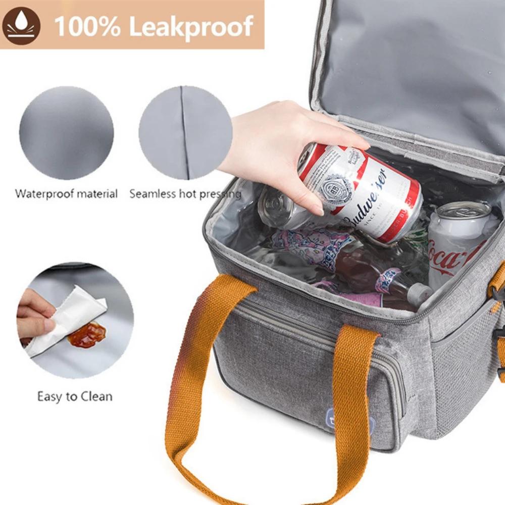 Thermische Lunchtaschen Strapazierfähiger Camping Oxford Rucksack Isolierte Lunchtasche Großvolumig Picknick Strapazierfähig Barbecue Grill Lebensmittelbox