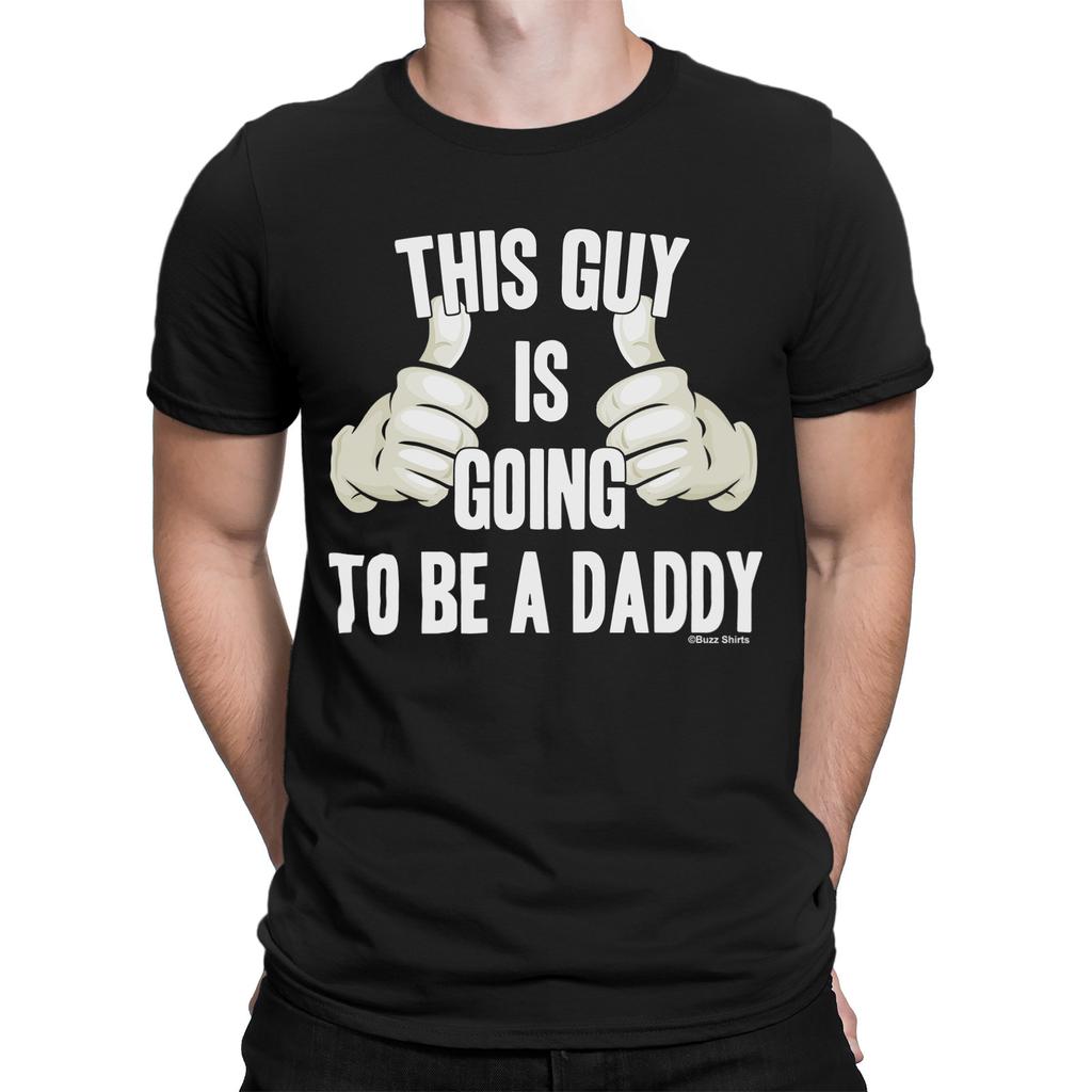 THIS GUY IS GOING TO BE A DADDY Mens T-Shirt Mens Womens Tees Top Pregnant Newborn Baby Dad