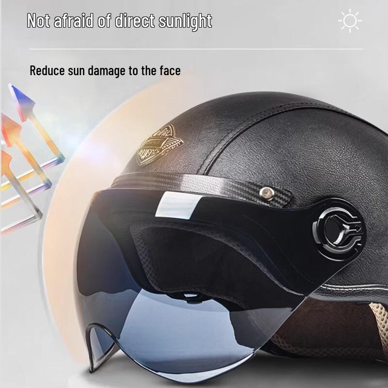 MiLing 3C Leather Electric Motorcycle Helmet