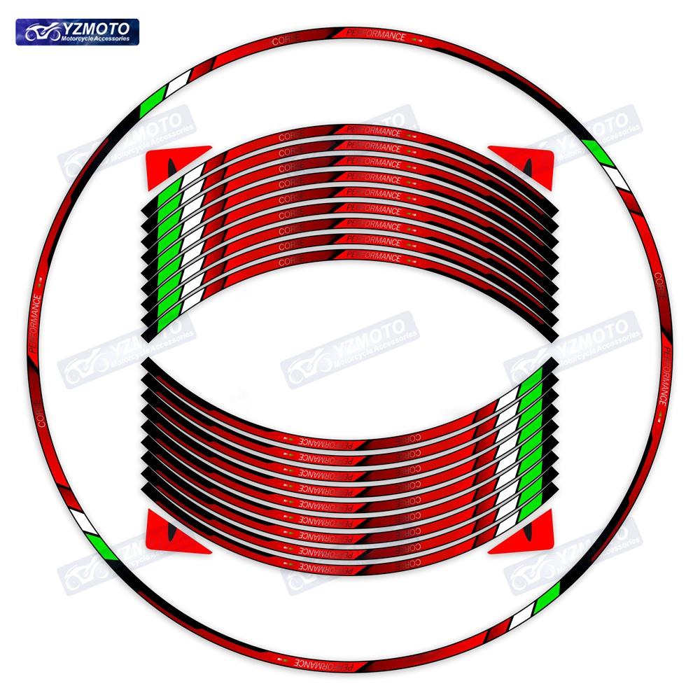For V4 1199 899 1098 848 1199 1198 1299 Motorcycle 17 Inch Racing Wheel Sticker Decal Reflective Hub Rim Decorative Stickers