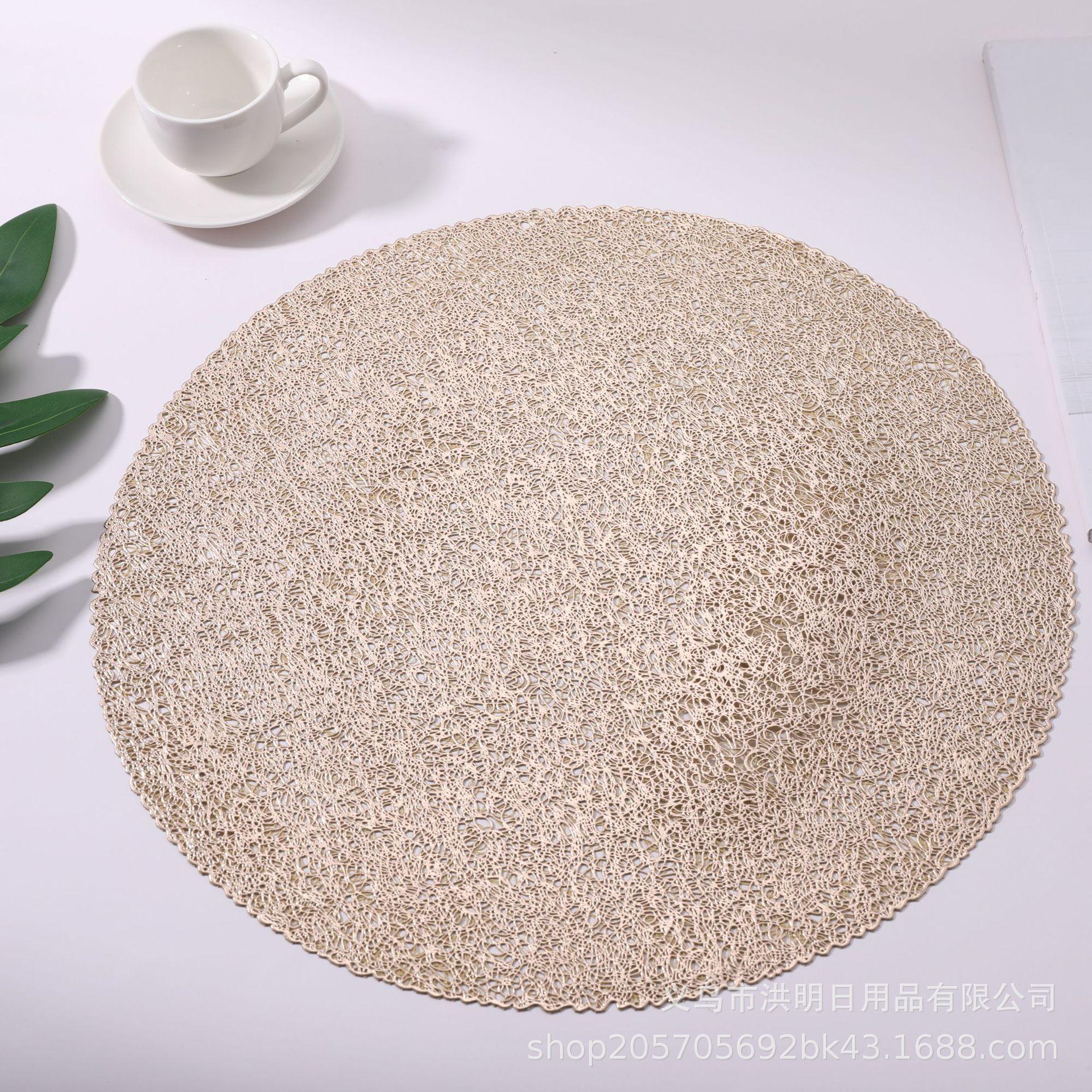 Decorative PVC Heat-Insulating Round Table Mat - Luxury Festival Theme Round золотой