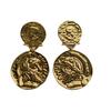 Retro Ancient Coins, Metal Relief Portrait Earrings, Earrings, Personalized Retro Light Luxury Temperament, Niche Design Earrings