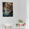 Wish Trendy Cat Animal Canvas Art - Frameless Home Decor for Entryway, Bedroom, or Living Room