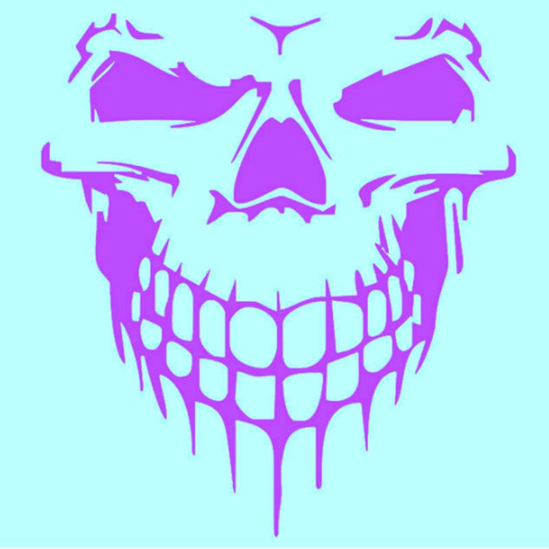 Car Sticker Removable Waterproof Colorful Laser 3D Skull Vinyl PET Decal Sticker Auto Exterior Styling Decoration Accessories
