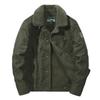 Plus Size Men's Jacket Men's Middle-aged Fleece-lined Thickened Lasel Jacket Multi-pocket Work Clothes