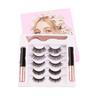 5 Pairs Magnetic Eyeliner Lashes Kit Reusable 3D Waterproof Lightweight Latex Free Magnetism Lashes with Applicator