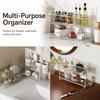 Double Layer Stainless Steel Kitchen Dish Drying Rack Countertop Storage Basket Bathroom Cosmetic Organizer