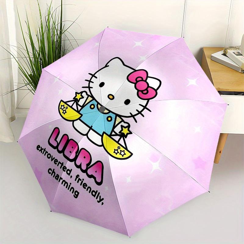 

1pc Hello Kitty Libra Zodiac Umbrella with Plastic Handle,Suitable for All Seasons Home Travel Outdoor UmbrellaSanlio460