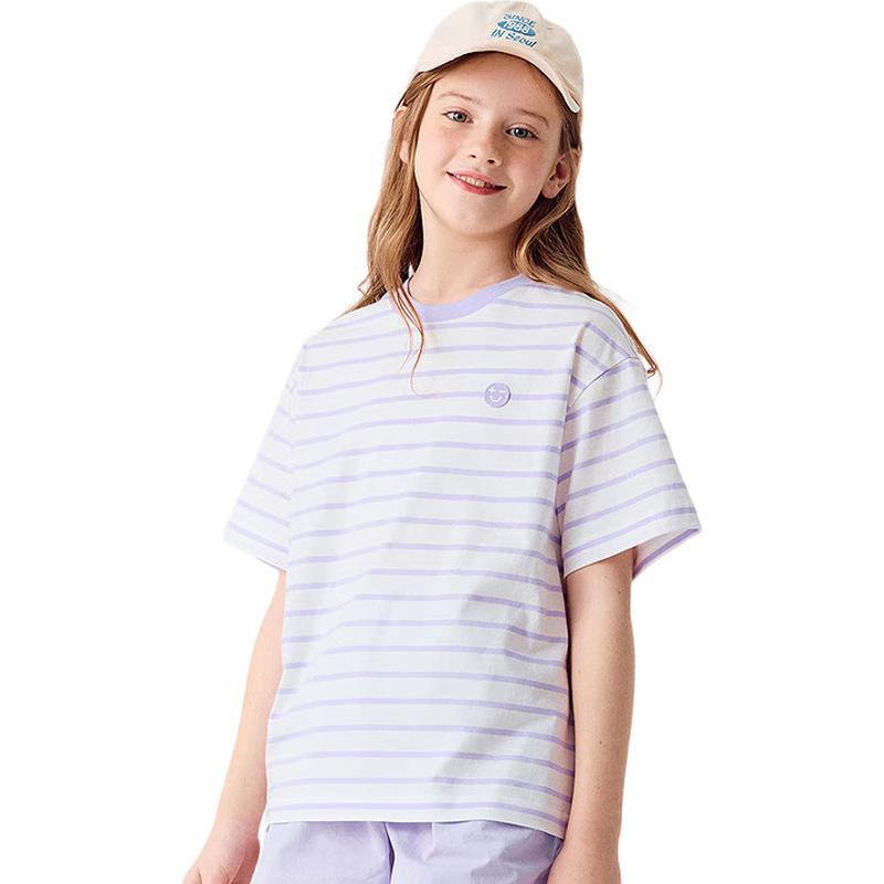 Balabala Kids  Moisture-Wicking Striped Short Sleeve T-Shirt 120