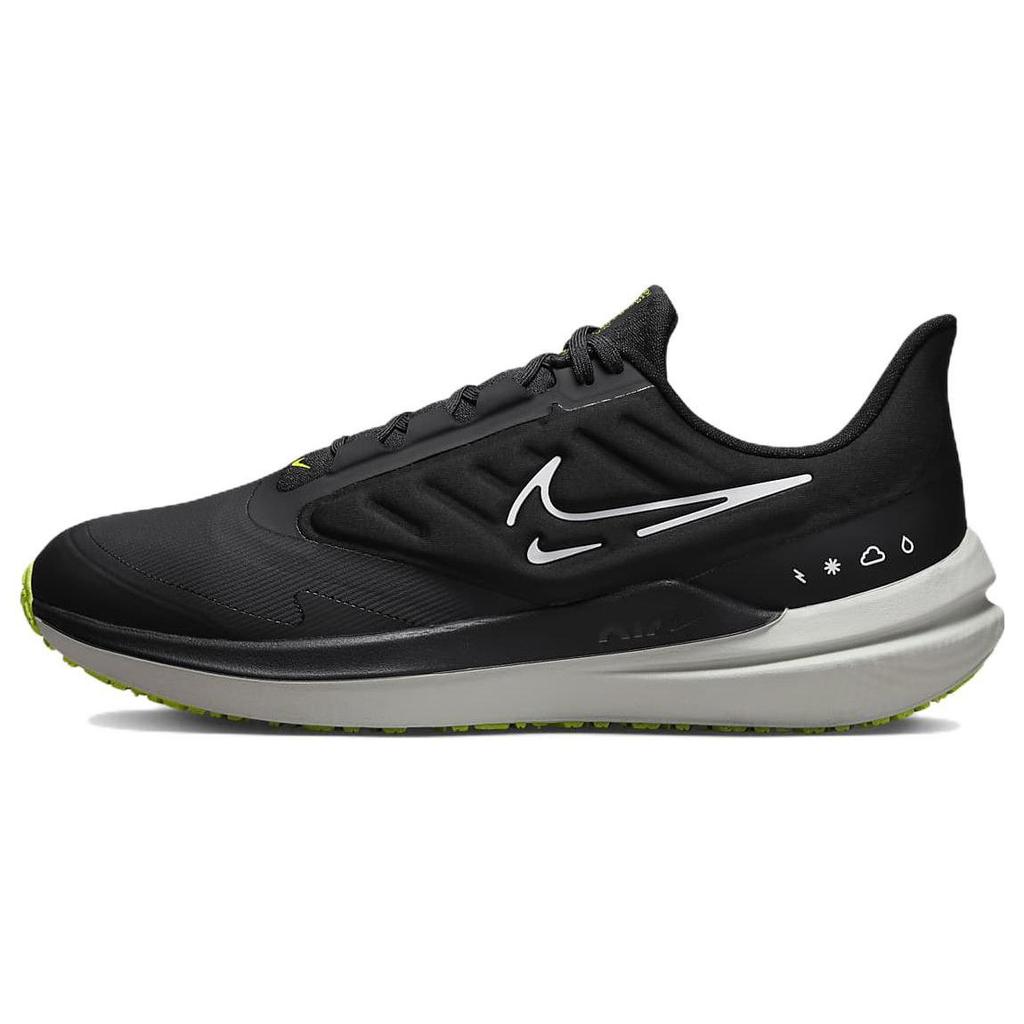 Nike Air Winflo 9 Shield 'Black White Volt' (Unisex) Black / White / Dark Smoke Grey / Volt Running Shoes DM1106 001