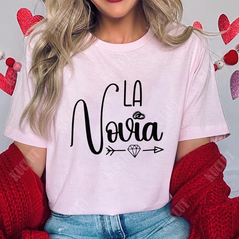 Spanish Girls Bachelorette Hen Party Tshirt Team Bride Squad Tops Women Single Farewell T-Shirt Bridal Shower Wedding Party Tees