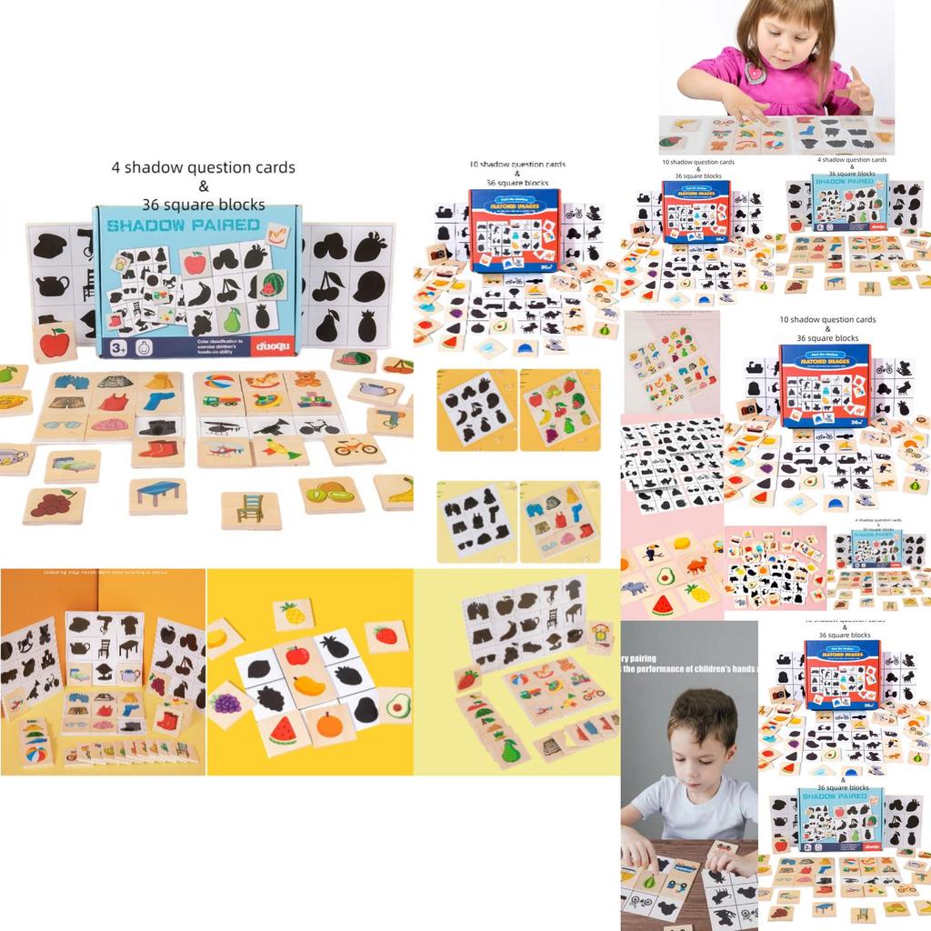 Wooden Animal And Fruit Matching Game For Early Learning And Cognitive Development
