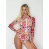 10 Colors UPF 35+ Retro Long Sleeve Swimwear Bodysuit High-end Mesh One Piece Swimsuit Women 2025 Sexy High Cut Bathing Suit